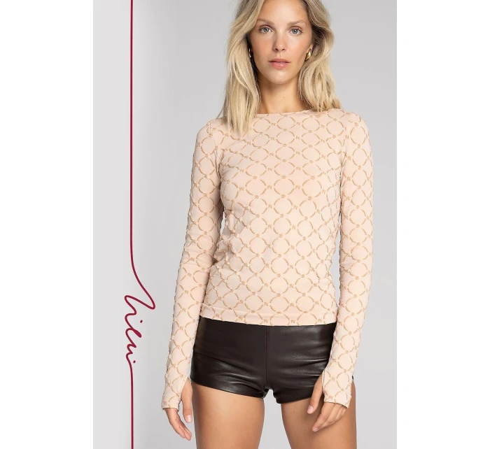 Halenka Gatta Zień 43154 Bezešvý monogram S-XL Halenka Gatta Zień 43154 Bezešvý monogram S-XL