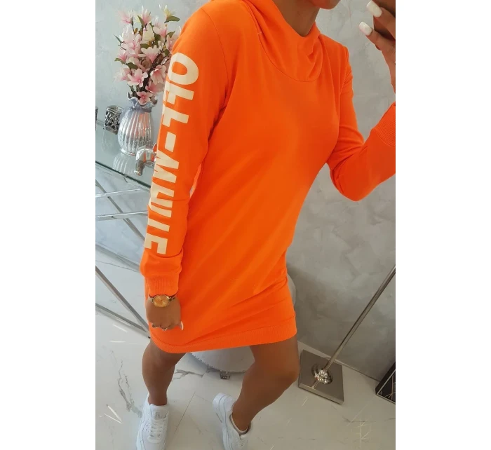 Off White šaty neon orange