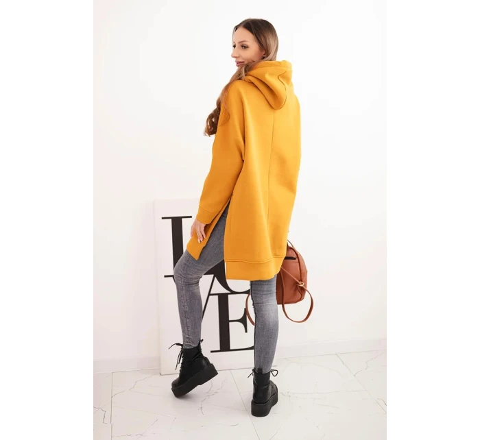 Zateplená mikina s rozparky na bocích model 21470125 - K-Fashion