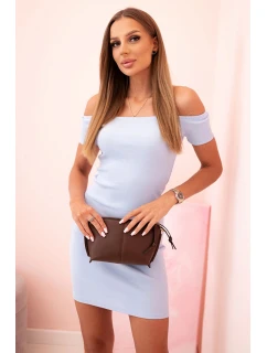 Dámská bavlněná španělská sukýnka s krátkým rukávem modrá