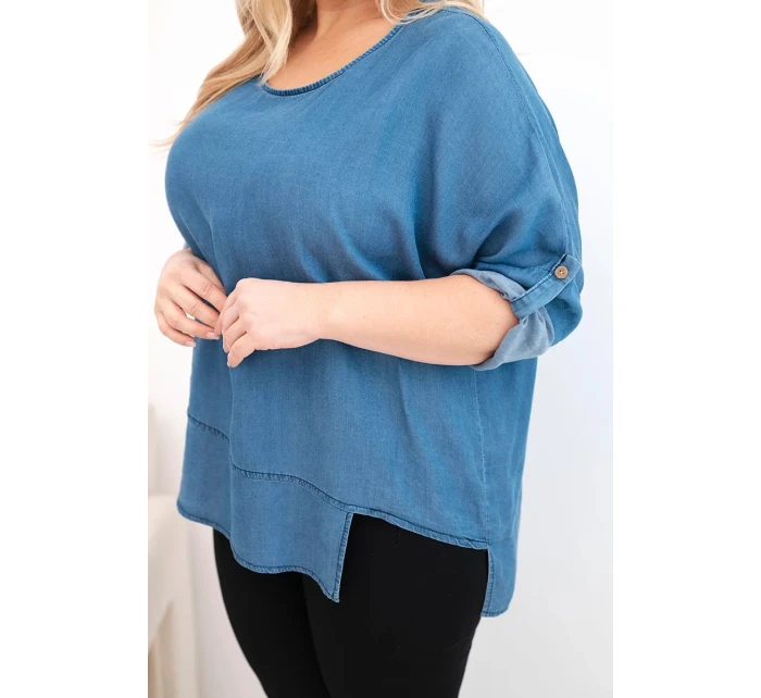 Dámská blůza Plus Size z s asymetrickým lemem model 21886525 - K-Fashion Dámská blůza Plus Size z s asymetrickým lemem model 21886525 - K-Fashion