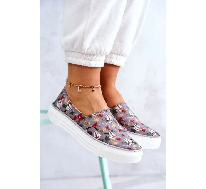 Dámské tenisky nazouvací Memory Foam Big Star model 21577194 šedé - Big Star Shoes