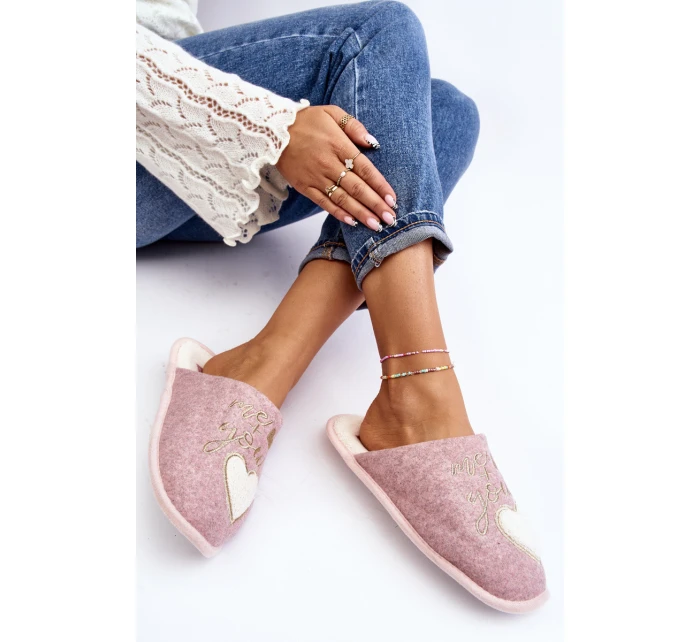 Dámské klasické pantofle s růžovou výstelkou Mabira Dámské klasické pantofle s růžovou výstelkou Mabira
