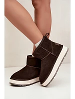 Dámské zimní boty z přírodního semiše s podšívkou Big Star Hnědé model 22539781 - Big Star Shoes Dámské zimní boty z přírodního semiše s podšívkou Big Star Hnědé model 22539781 - Big Star Shoes