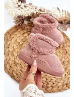 Dětské sněhule na suchý zip Pink Unitia Dětské sněhule na suchý zip Pink Unitia