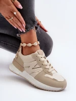 Béžové dámské tenisky vyrobené z eko kůže Kaimans