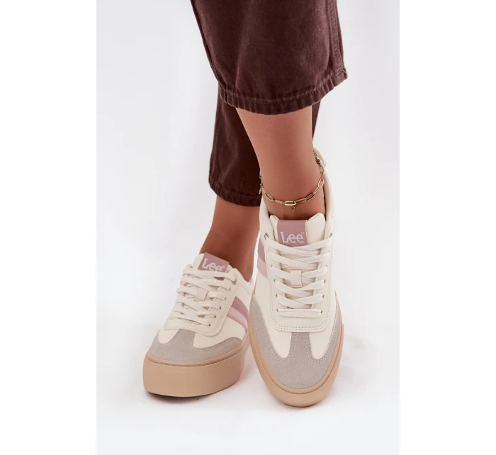 Dámské nízké tenisky LEE Ailani Women Low – ecru bílá Dámské nízké tenisky LEE Ailani Women Low – ecru bílá