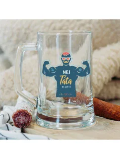 NEJ TÁTA NA SVĚTĚ - pivní sklenice 0,5 l