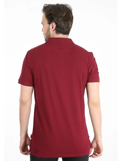Pánské polo tričko model 18398624 vínová - John Frank