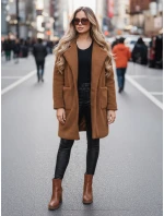 Dámský zimní kabát teddy fur brown FashionStreet NY0752z