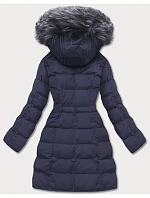 Dámská zimní bunda s kapucí tmavě modrá (m-21603) Dámská zimní bunda s kapucí tmavě modrá (m-21603)