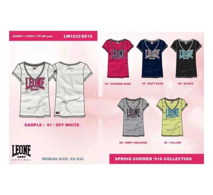 LEONE dámské tričko LW1022/S16 bílé "M"