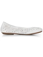 Kožená pohodlná polobotka W model 22033618 bílá - Rieker Kožená pohodlná polobotka W model 22033618 bílá - Rieker