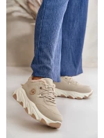 Zateplené Dámské Sportovní Boty Na Na Platformě Béžové model 21668469 - Boto Zateplené Dámské Sportovní Boty Na Na Platformě Béžové model 21668469 - Boto