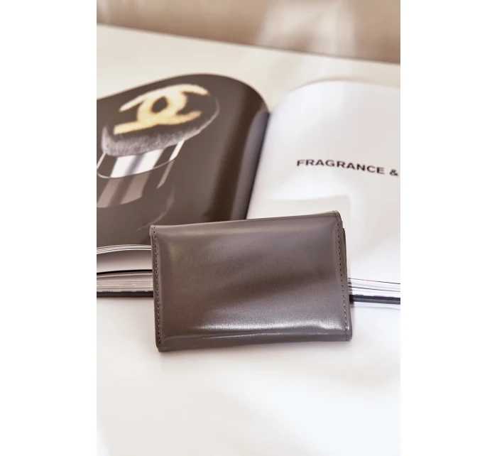 Lakovaná Dámská Peněženka Tmavě Šedá Rahner