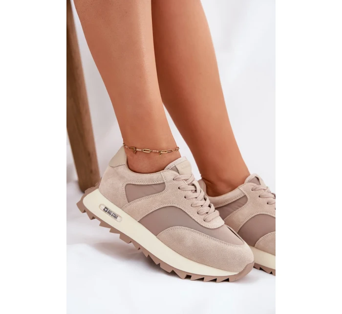 Dámské semišové tenisky na platformě Big Star HI-POLY SYSTEM – béžové Dámské semišové tenisky na platformě Big Star HI-POLY SYSTEM – béžové