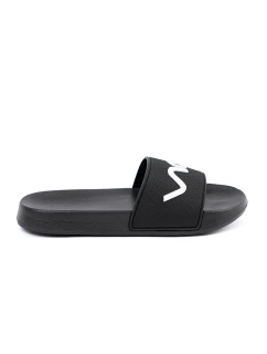 Pohodlné nazouváky černé dámské na plochém podpatku