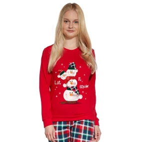 Dívčí pyžamo model 20812905 Snowman 2 - Cornette Dívčí pyžamo model 20812905 Snowman 2 - Cornette