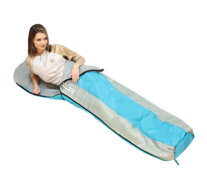 CESTOVNÍ SPACÍ PYTEL 210X80/50CM ENERO CAMP MODRÝ ŠEDÝ CESTOVNÍ SPACÍ PYTEL 210X80/50CM ENERO CAMP MODRÝ ŠEDÝ