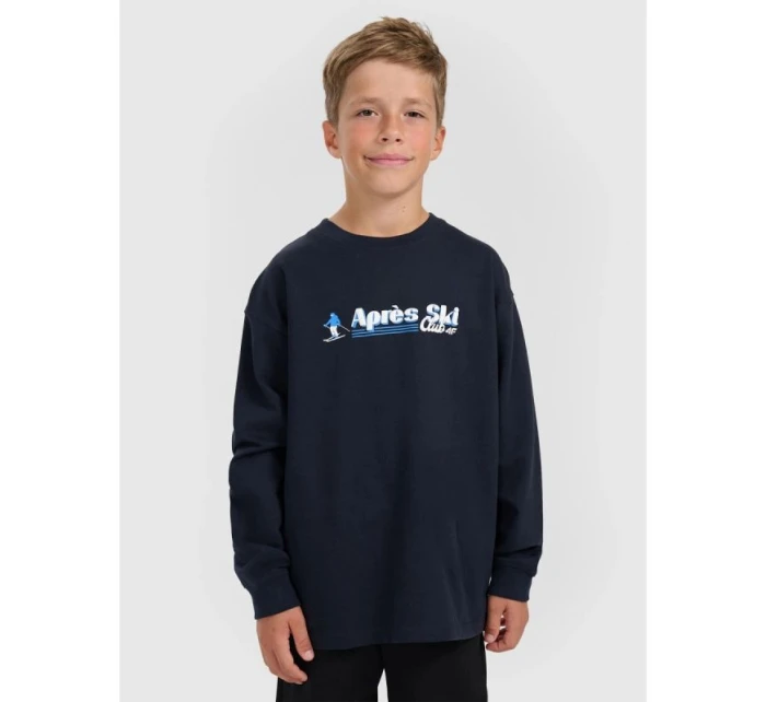 Chlapecké tričko s potiskem a dlouhým rukávem 4F 4FJRAW25TLONM587-31S Chlapecké tričko s potiskem a dlouhým rukávem 4F 4FJRAW25TLONM587-31S