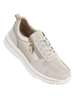 Dámské kožené boty pro béžové a zlaté eVento model 22081778