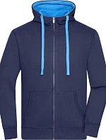 Daiber JN 963 Pánská mikina s kapucí "Lifestyle" 02.0963 navy/cobalt