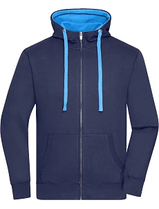 Daiber JN 963 Pánská mikina s kapucí "Lifestyle" 02.0963 navy/cobalt