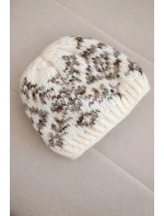 Dámská zimní vlněná čepice s ozdobnými krystalky K399 černá