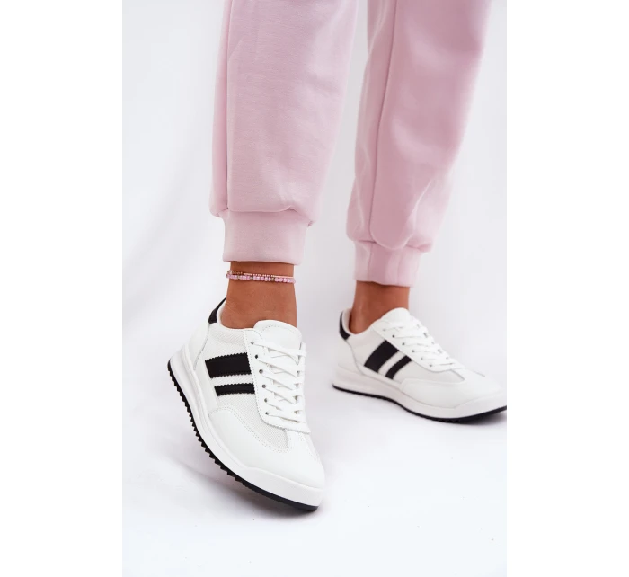 Dámské Tenisky Z Eko Semiše Bílé model 21691096 - Boto Dámské Tenisky Z Eko Semiše Bílé model 21691096 - Boto