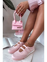 Sportovní dámské baleríny s pásky Růžové Farvessa