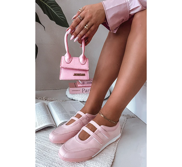 Sportovní dámské baleríny s pásky Růžové Farvessa