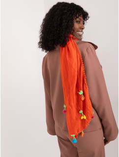 Oranžový šátek s aplikacemi