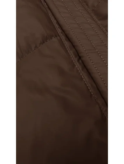 Hnědá dámská prošívaná péřová vesta model 19456807 - S'WEST