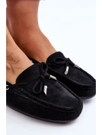 Dámské semišové mokasíny černé model 21625493 - Boto
