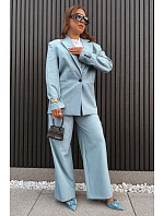 Dámské sandály na podpatku s mašlí Modré model 21997901 - Boto Dámské sandály na podpatku s mašlí Modré model 21997901 - Boto