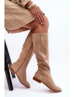 Dámské kozačky Béžová model 21789256 - Inello