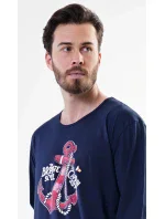 Pánská noční košile s dlouhým rukávem Kotva Pánská noční košile s dlouhým rukávem Kotva