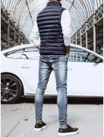 Pánská prošívaná tmavě modrá vesta FashionStreet TX4130 Pánská prošívaná tmavě modrá vesta FashionStreet TX4130
