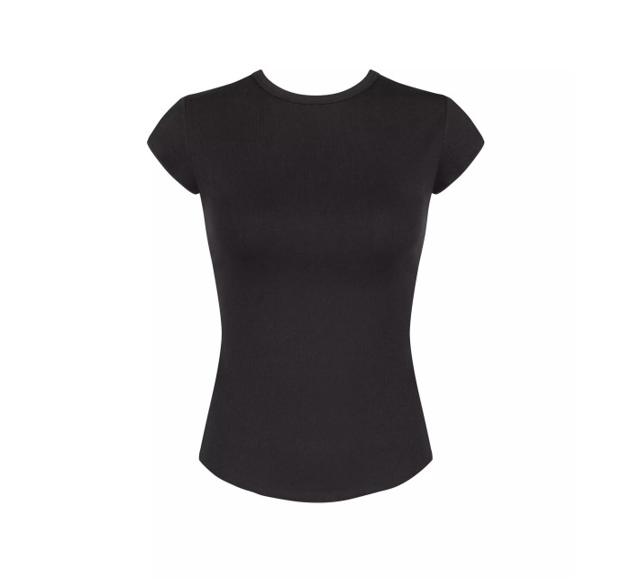 Dámské tričko GO Ribbed T-Shirt - BLACK - černé 0004 - SLOGGI