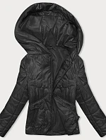 Dámská prošívaná krátká bunda černá (B8185-1)