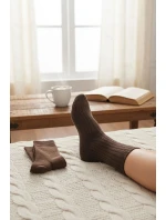 Pánské ponožky 53 brown - Skarpol