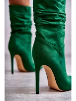 Dámské kozačky kozačky Zelené model 21597026 - Boto