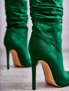 Dámské kozačky kozačky Zelené model 21597026 - Boto