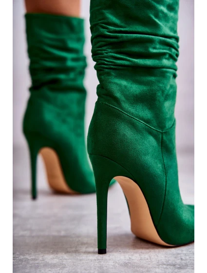 Dámské kozačky kozačky Zelené model 21597026 - Boto