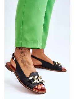 Dámské kožené sandály Lewski Boty Black model 21615988 - Boto