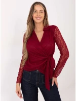 Bluzka MI BZ model 21786327 bordowy - FPrice Bluzka MI BZ model 21786327 bordowy - FPrice