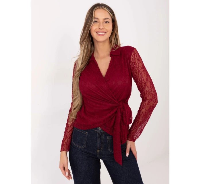 Bluzka MI BZ model 21786327 bordowy - FPrice Bluzka MI BZ model 21786327 bordowy - FPrice