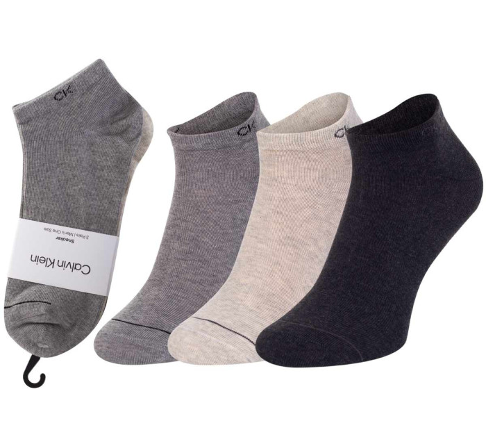 Calvin Klein Ponožky 3Pack 701218718 Grey/Graphite/Cream