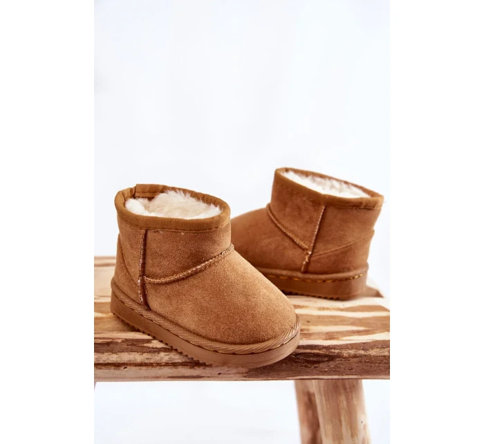 Dětské Teplé Sněhule Semišové Velbloud Gooby