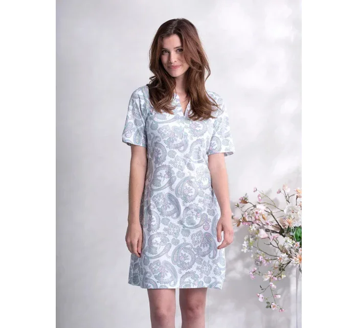 Dámská noční košile 10231-106-2 bílá-potisk - Pastunette